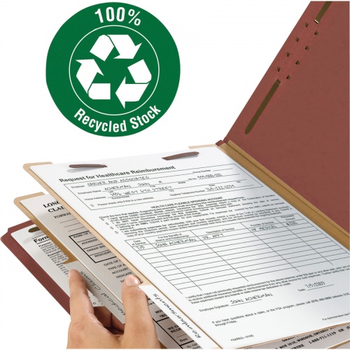 Smead 2/5 Tab Cut Legal Recycled Classification Folder (19023)