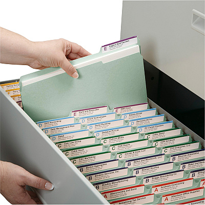 Smead 1/3 Tab Cut Letter Recycled Fastener Folder (SMD15003)