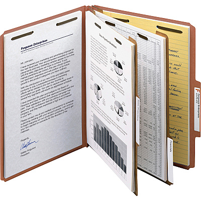 Smead 2/5 Tab Cut Letter Recycled Classification Folder (SMD14024)