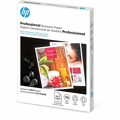 HP Matte Inkjet Brochure Paper - White (HEWCH016A)