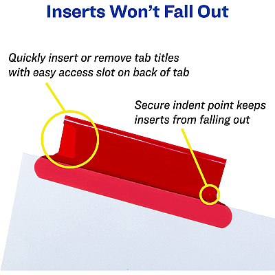 Avery Worksaver Big Insertable Tab Index Dividers (AVE11121)