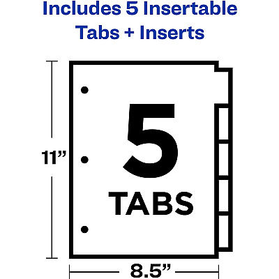 Avery Worksaver Big Insertable Tab Index Dividers (AVE11121)