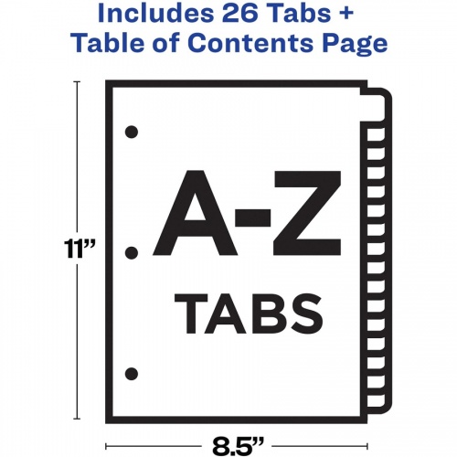 Avery Ready Index A-Z Table of Contents Dividers (11125)