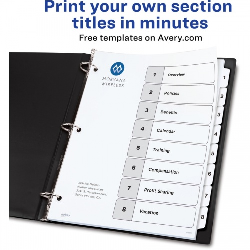 Avery Ready Index Classic Tab Binder Dividers (11132)