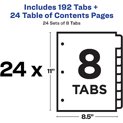 Avery Ready Index Customizable TOC Dividers (AVE11168)