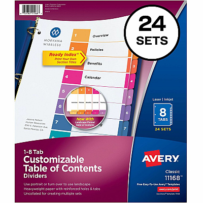 Avery Ready Index Customizable TOC Dividers (AVE11168)