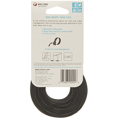 Velcro One Wrap Thin Bundling Ties (VEK90924)