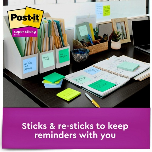 Post-it Super Sticky Notes Cabinet Pack - Oasis Color Collection (65424SSTCP)