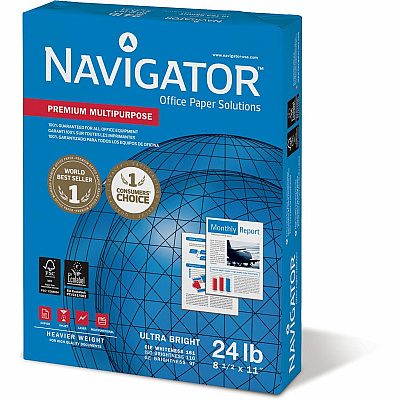 Navigator Premium Multipurpose Trusted Performance Paper - Extra Opacity - Bright White (SNANMP1124)