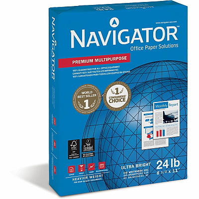 Navigator Premium Multipurpose Trusted Performance Paper - Extra Opacity - Bright White (SNANMP1124)