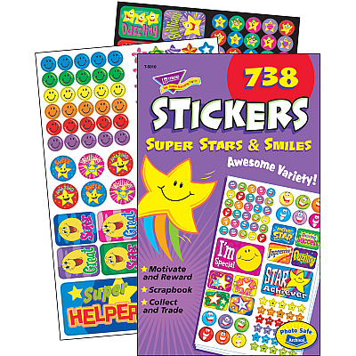 TREND Super Stars/Smiles Sticker Pad (TEPT5010)