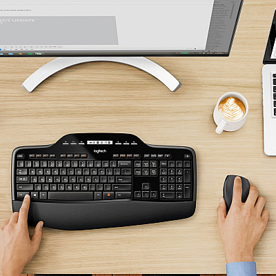 Logitech MK710 Wireless Keyboard and Mouse Combo for Windows, 2.4GHz Advanced Wireless, Wireless Mouse, Multimedia Keys, 3-Year Battery Life, PC/Mac (LOG920002416)
