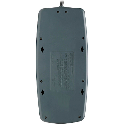 Tripp Lite Protect It! 10-Outlet Surge Protector, 8 ft. (2.43 m) Cord with Right-Angle Plug, 2395 Joules, Tel/DSL Protection, Black Housing (TLP1008TEL)