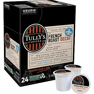 Tully's Coffee K-Cup French Roast Decaf Coffee (GMT192419)