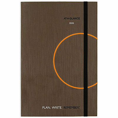 AT-A-GLANCE One-Day-Per-Page Planning Notebook, 9 x 6, Dark Brown/Orange Cover, 12-Month (Jan to Dec): 2026 (70620130)