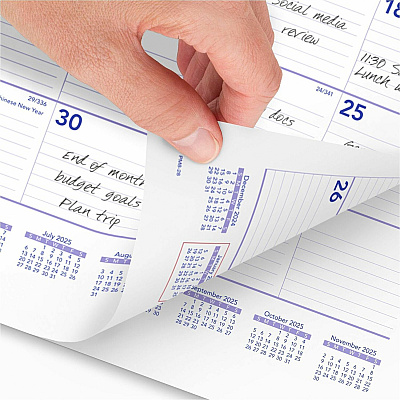 AT-A-GLANCE Monthly Wall Calendar, 15 x 12, White/Red/Blue Sheets, 12-Month (Jan to Dec): 2026 (PM828)