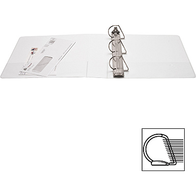 Business Source Basic D-Ring White View Binders (BSN28442)