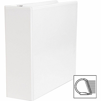 Business Source Basic D-Ring White View Binders (BSN28443)