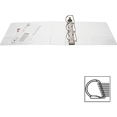 Business Source Basic D-Ring White View Binders (BSN28443)