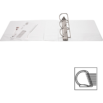 Business Source Basic D-Ring White View Binders (BSN28444)