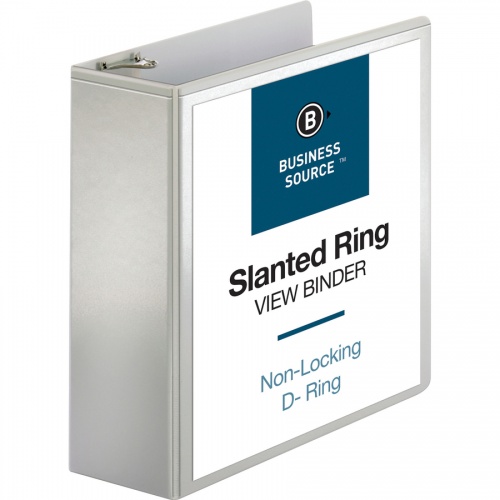 Business Source Basic D-Ring White View Binders (28444)