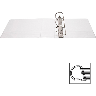 Business Source Basic D-Ring White View Binders (BSN28444)