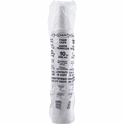 Dart 10 oz Insulated Foam Cups (DCC10J10)