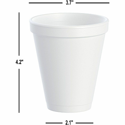 Dart 12 oz Squat Insulated Foam Cups (DCC12J16)