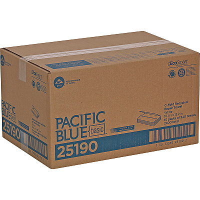 Pacific Blue Basic C-Fold Recycled Paper Towel (GPC25190)