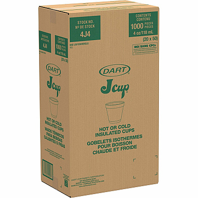 Dart 4 oz Insulated Foam Cups (DCC4J4)