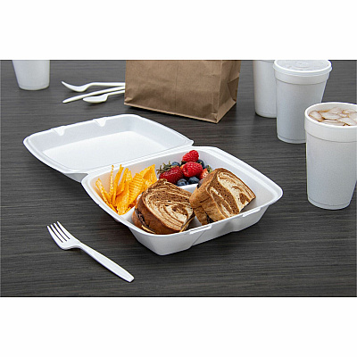 Dart 8-1/2" Triple-Compartment Foam Containers (DCC85HT3)