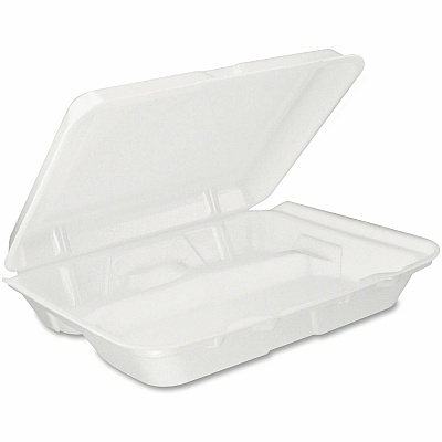 Dart 9-1/2" Triple-Compartment Foam Containers (DCC95HT3R)