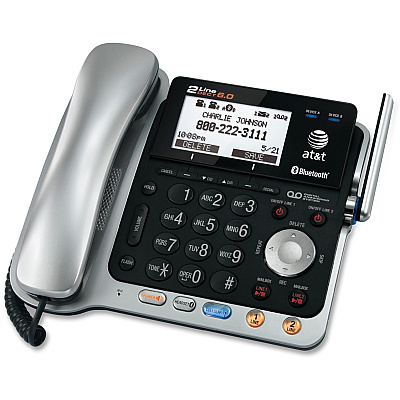 AT&T Bluetooth Cordless Phone - Black, Silver (ATTTL86109)