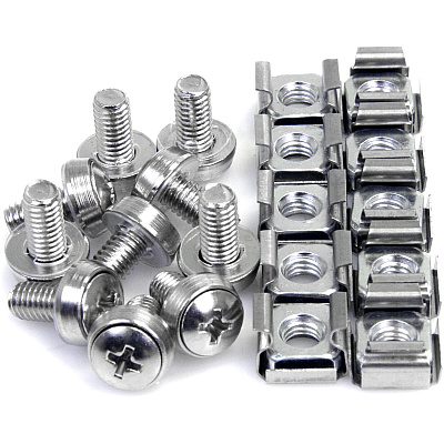 StarTech 50 Pkg M6 Mounting Screws And Cage Nuts (CABSCREWM6)