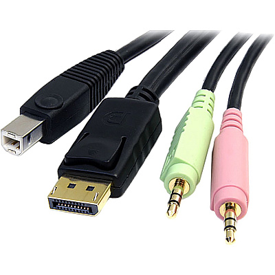 StarTech 4in1 Usb Displayport Kvm Switch Cable (DP4N1USB6)