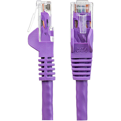 StarTech 3ft Cat6 Ethernet Cable Purple 100w Poe (N6PATCH3PL)