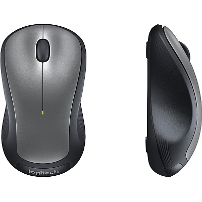 Logitech M310 Wireless Mouse, 2.4 GHz with USB Nano Receiver, 1000 DPI Optical Tracking, 18 Month Battery, Ambidextrous, Compatible with PC, Mac, Laptop, Chromebook (SILVER) (LOG910001675)