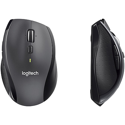 Logitech M705 Marathon Wireless Mouse, 2.4 GHz USB Unifying Receiver, 1000 DPI, 5-Programmable Buttons, 3-Year Battery, Compatible with PC, Mac, Laptop, Chromebook - Black (LOG910001935)