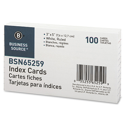 Business Source Ruled Index Cards (BSN65259)