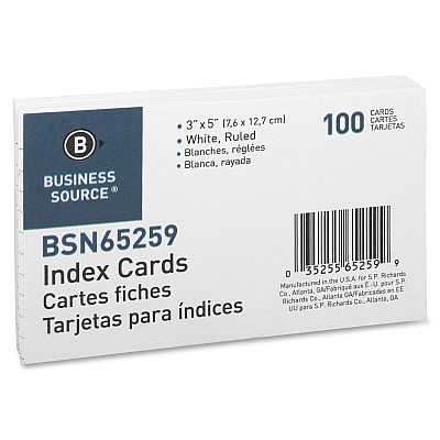 Business Source Ruled Index Cards (BSN65259)