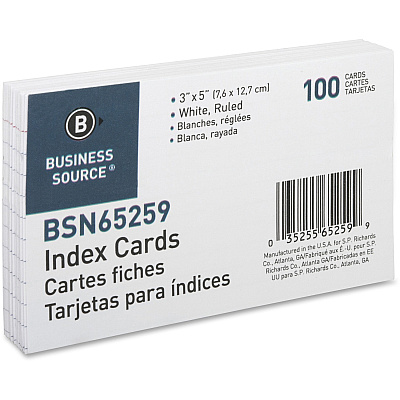 Business Source Ruled Index Cards (BSN65259)