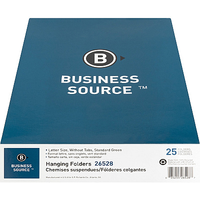 Business Source Letter Recycled Hanging Folder (BSN26528)