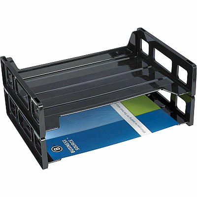 Business Source Side-loading Stackable Letter Trays (BSN42585)