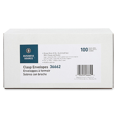 Business Source Heavy-duty Clasp Envelopes (BSN36662)