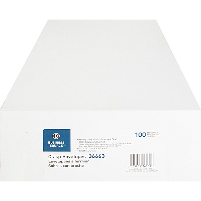Business Source Heavy-duty Clasp Envelopes (BSN36663)