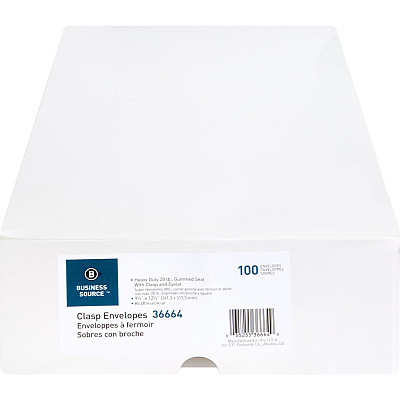 Business Source Heavy-duty Clasp Envelopes (BSN36664)