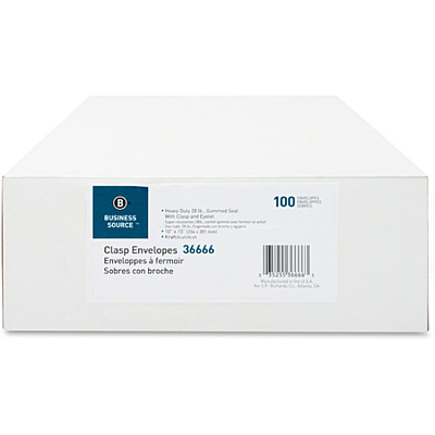 Business Source Heavy-duty Clasp Envelopes (BSN36666)