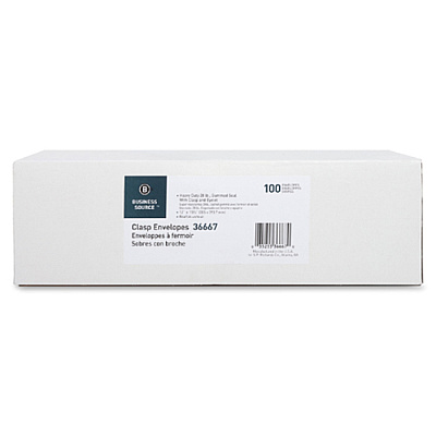 Business Source Heavy-duty Clasp Envelopes (BSN36667)