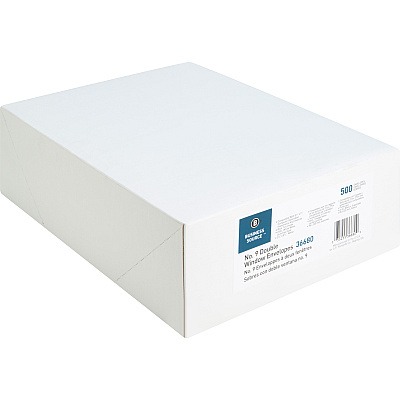Business Source No. 9 Double Window Invoice Envelopes (BSN36680)