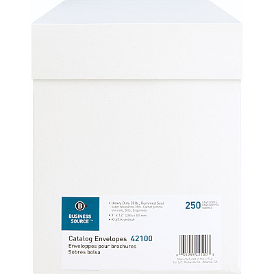Business Source Kraft Gummed Catalog Envelopes (BSN42100)